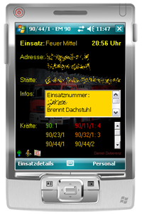 PDA Einsatzdetails